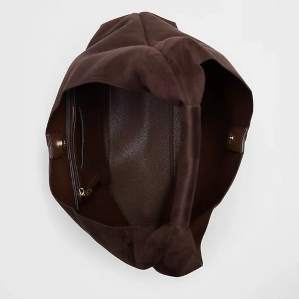 Banana Republic Dark Brown Leather Hobo Bag